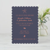 Invitations de la marine à dîner en coquillages (Debout devant)