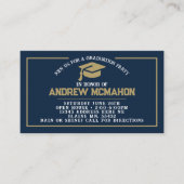 Invitations de la Marine Blue & Gold Mini Graduati (Devant)