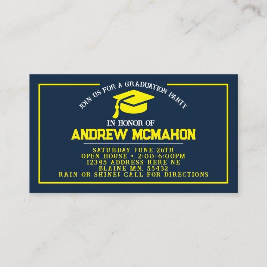 Invitations de la Marine et du Jaune (Devant)