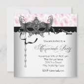 Invitations de la mascarade léopard rose (Dos)