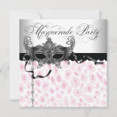Invitations de la mascarade léopard rose (Devant)