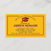 Invitations de la Mini Graduation Gold & Maroon (Devant)