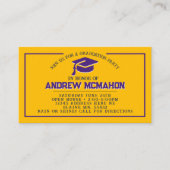 Invitations de la mini-graduation Gold & Purple (Devant)