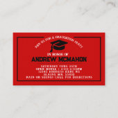 Invitations de la mini-graduation Red & Black (Devant)