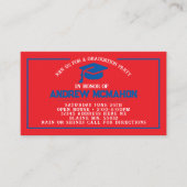 Invitations de la mini-graduation Red & Blue (Devant)