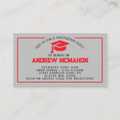 Invitations de la mini-graduation Red & Grey (Devant)