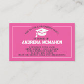 Invitations de la mini-graduation rose unique (Devant)