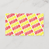 Invitations de la mini-graduation rouge et jaune (Dos)