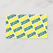 Invitations de la mini-graduation verte et jaune (Dos)