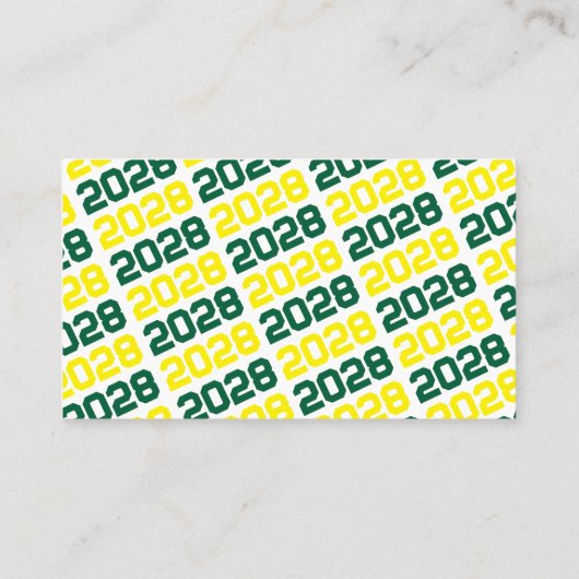 Invitations de la mini-graduation verte et jaune (Dos)