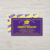 Invitations de la mini-graduation violet et jaune