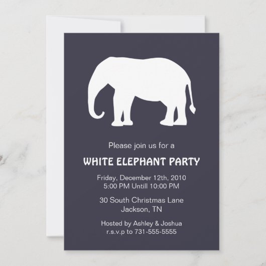 Invitations de la Navy White Elephant Holiday Part (Devant)