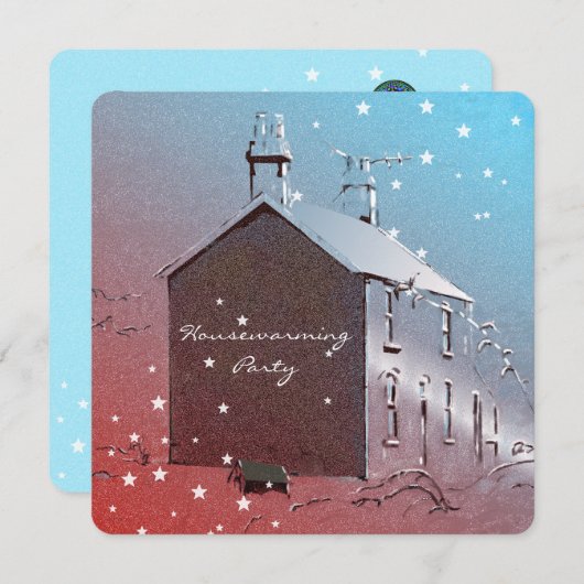 Invitations de la nouvelle maison (Devant / Derrière)