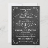 Invitations de la nuptiale de tableau noir de bord (Devant)