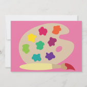 Invitations de la Palette Art Party - Rose (Dos)