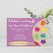 Invitations de la Palette Art Party - violet (Debout devant)