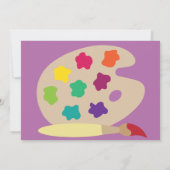 Invitations de la Palette Art Party - violet (Dos)