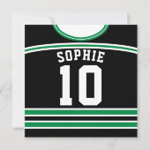 Invitations de la partie à thème de Hockey Jersey (Dos)