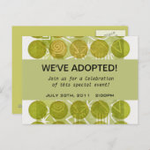 Invitations de la partie ADOPTION (Devant / Derrière)