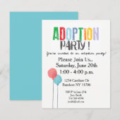 Invitations de la partie Adoption (Devant / Derrière)