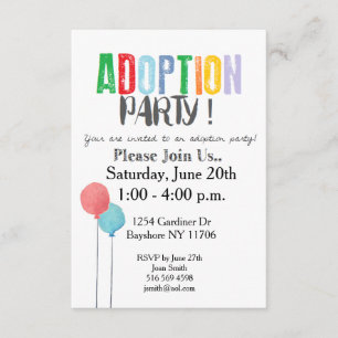 Invitations de la partie Adoption