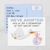 Invitations de la partie ADOPTION (Devant / Derrière)