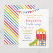 Invitations de la partie Anniversaire de enfant de (Devant / Derrière)