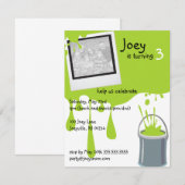 Invitations de la partie Anniversaire de enfant Gr (Devant / Derrière)