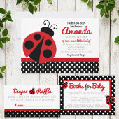 Invitations de la partie Baby shower Ladybug