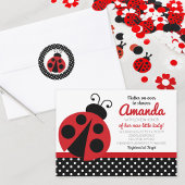 Invitations de la partie Baby shower Ladybug