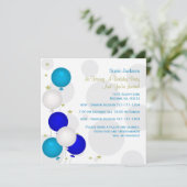 Invitations de la partie Ballons de couleurs (Debout devant)