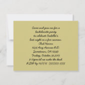 Invitations de la partie Ballons Noir et Or (Dos)