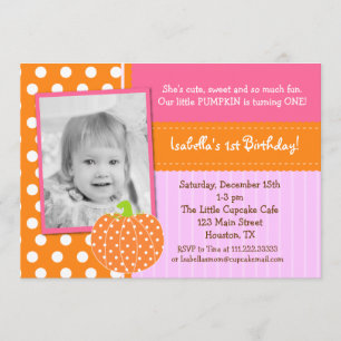 Invitations de la partie BIrthday Citrouille