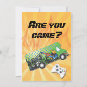 Invitations de la partie Camion de jeu (Dos)