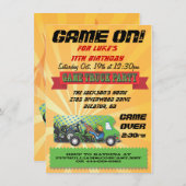 Invitations de la partie Camion de jeu (Devant / Derrière)