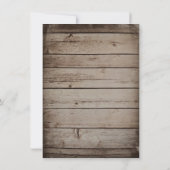 Invitations de la partie de Bachelorette rustique  (Dos)