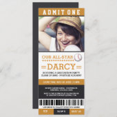 Invitations de la partie de baseball (Devant / Derrière)