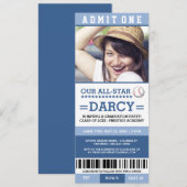 Invitations de la partie de baseball (Devant / Derrière)