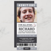 Invitations de la partie de baseball (Devant / Derrière)