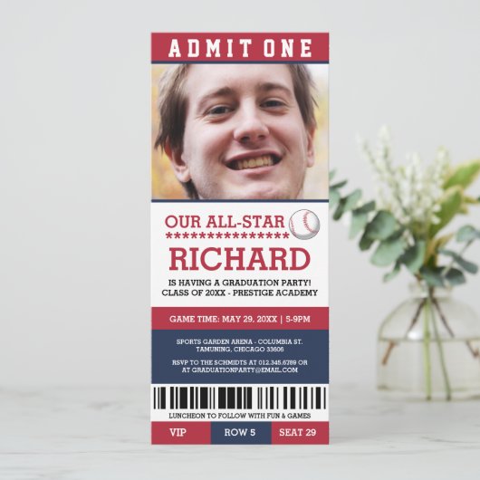 Invitations de la partie de baseball (Debout devant)