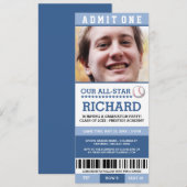 Invitations de la partie de baseball (Devant / Derrière)