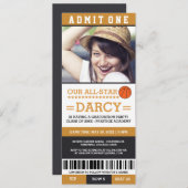 Invitations de la partie de basket-ball (Devant / Derrière)