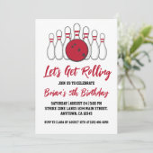 Invitations de la partie de bowling cool (Debout devant)