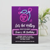 Invitations de la partie de bowling cool (Debout devant)