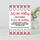 Invitations de la partie de bowling cool (Debout devant)