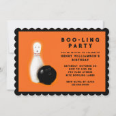 Invitations de la partie de bowling d'anniversaire (Devant)