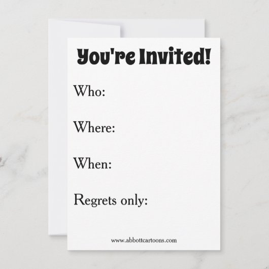 Invitations de la partie de chance Pot (Dos)