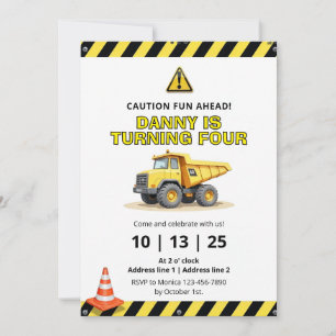 Invitations de la partie de construction de camion