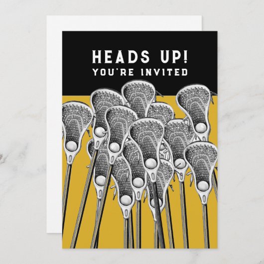 Invitations de la partie de crosse (Devant / Derrière)