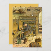 Invitations de la partie de dégustation de vin de  (Devant / Derrière)
